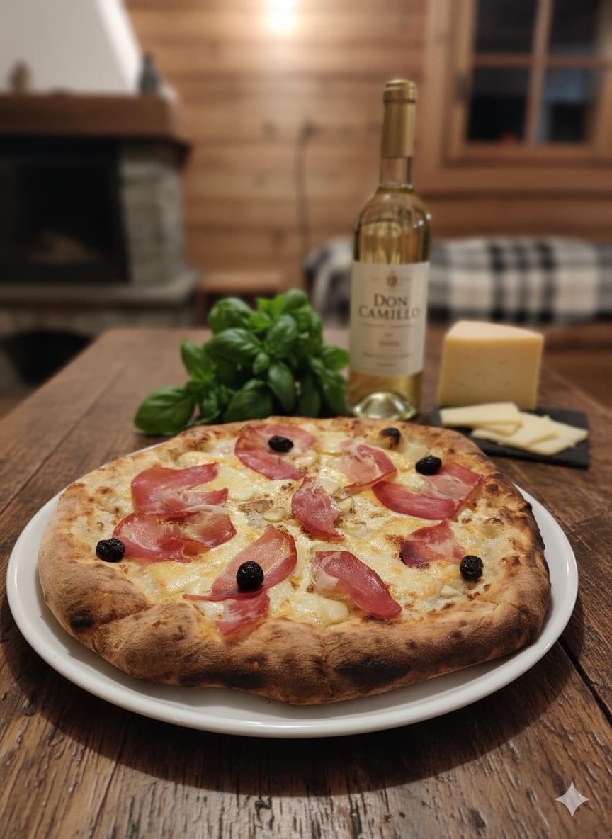 Pizza La Raclette au feu de bois